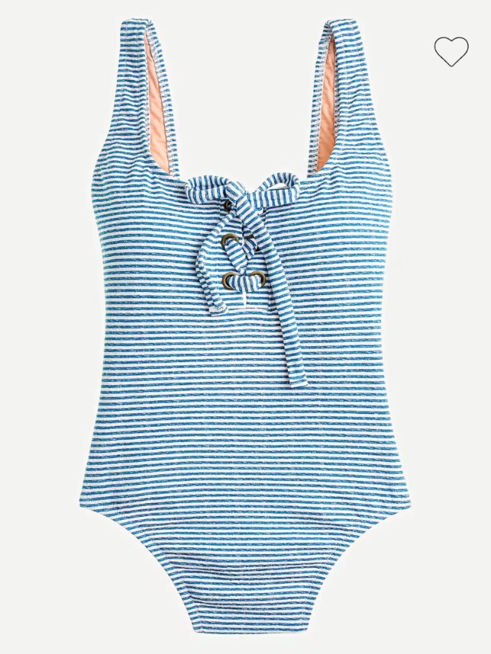 J.Crew Lace-up one-piece in faded stripe NWT!